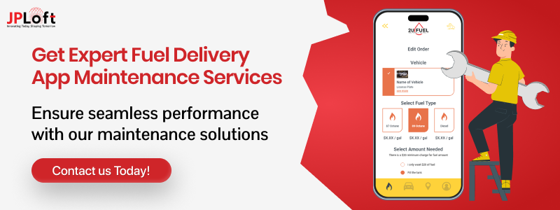 Fuel Delivery App Maintenance Services CTA